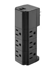 LAX Gadgets Lax Multi-Charging Tower Surge Protector 9 Outlet And 2 USB Ports