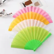 Noodles Plastic Foldable Folding Fan Morning Exercise Craft Fan Dancing Fan