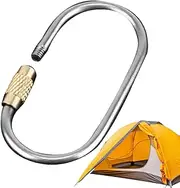 Carabiner Locking Clip, Keychain Locking Carabiner - Titanium Screw Lock Keychain Clip - High Strength Keychain with Quick Release for Camping, Outdoor and