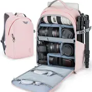 BAGSMART Camera Backpack, DSLR SLR Camera Bag Backpack Fits 15.6 Inch Laptop