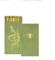 HomArt - Match Box Set of 2 - Bee Crest - Gold Foil