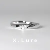 在飛比找蝦皮商城優惠-【X.LURE】14K 單鑽簡約扭轉鑽石男戒 線戒 鑽戒 K