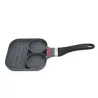 Breakfast Egg Pan Nonstick 3 Section Grill Pan Divided Frying Pan Egg Omelet New