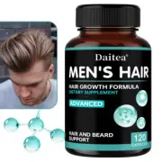 Hair Growth Vitamins For Men - Anti Hair Loss Capsules. Regrow Hair Beard Growth