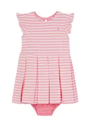 Polo Ralph Lauren Kids Striped Stretch-jersey Dress and Bloomers set - Pink - 3 Months (3 Months) 3 MONTHS (3 months)