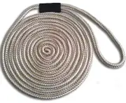 Double Braid Nylon Dock Line - 1/2" x 25' - UV Coated / Non-Fading - GOLD BRAID