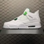 高品質 CT8527-113 AIR JORDAN 4 RETRO“金屬綠”AJ4 4 白綠男士文化籃球鞋