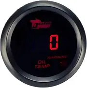 E Support 52mm Black Car Motor Digital Red LED Light Oil Temp Temperature Gauge Meter