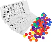1 Set Bingo Game Set Unique Bingo Cards with Chips for Family Fun and Educational Entertainment Improves Concentration and Attention