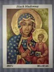 Printed needlepoint tapestry Canvas 30x40 cm Back Madonna