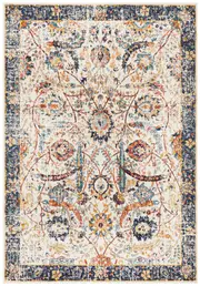 Awaken Ivory Orange Patterned Rug