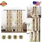Stylish Blackout and Light-Filtering Floral Curtains – 2 Panels, 52"W x 84"L