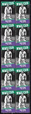 FRED PERRY 3x MENS WIMBLEDON TENNIS CHAMPION STRIP OF 10 MINT STAMPS