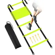 Fixed Rung Agility Ladder, 20ft, 12 Rungs No Tangle Speed and Agility-Trainin...