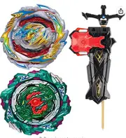 2pcs gyroscope with wire and ruler launcher suitable for Halloween Thanksgiving and Christmas gifts, game gifts-black