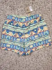 Patagonia Shorts Baggies 5" Multifunctional Womens Size Small High Hopes Geo NEW