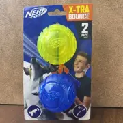 Nerf Dog Balls 2 pack Extra Bounce med/large New!
