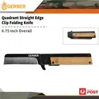 Gerber Quadrant Straight Edge Clip Folding Knife 6.75 Inch Overall #31-003731