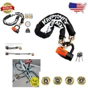 4.2ft Hardened Steel Chain Lock with Double Deadbolt for Optimal Bike Security