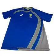Cricket Australia Players Training Top Blue Green Grey Asics VB L