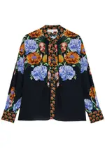 Borgo DE Nor Inara Floral-print Satin Blouse - Multicoloured - 10 (UK 10 / S) 10 (UK 10 / S)