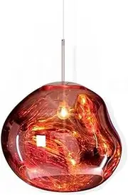 Lava Pendant Light, Gallery Lighting, Modern Lava Ball Drop Pendant Lighting with 200cm Adjustable Lanyard, LED Irregular Glass Hanging Lamps, Ceiling Light for Home Coffee Shop Decor(Rose gold,Diamet