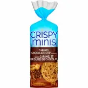 6X Quaker Crispy Minis Gluten-Free Caramel Chocolate Chip Rice Cakes 199g FRESH!