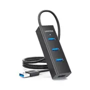 Unitek 4 Port USB 3.0 Hub with 1.2m Cable Speed Data Transfer Rate up to 5Gbps - Plug & Play - LED Indicator - Includes Optional Power Port (Micro USB) [Y-3089V01]