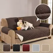 Waterproof Quilted Sofa CouchCover Pets Anti-Slip ReclinerSlipcover 1/2/3 Seater