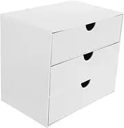 PLAFOPE Document Organizer Box Desktop Drawer Box Plastic Storage A4 Size 6 Sections Office Use