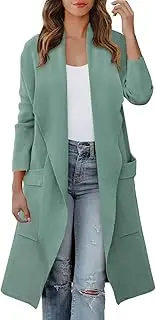 [Generic] Womens plus Size Clothes 3x Draped Front Knit Pockets Long Cardigan Jackets Sweater Overcoat Women Winter