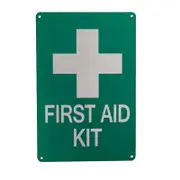 3x Sign Mark First Aid Kit Notice 200x300mm Medical Care Emergency Help Metal