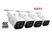 4 x Lorex 4K Bullet IP Camera LNB9292B Motorized Varifocal Zoom 30 FPS LNB9292-C