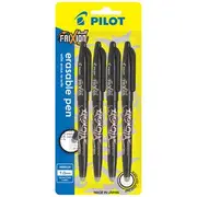 Pilot Frixion Ball Erasable Gel Pen 1mm Black 4 Pack