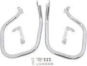 Wivplex Highway Front Rear Engine Guard Side Saddlebag Crash Bars Bumper Protector, for BMW, R1250RT R1250 RT R 1250 RT 2018-2022(Chrome rear bumper)