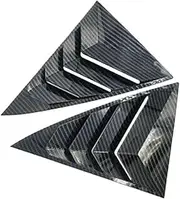 2Pcs ABS Carbon Fiber Rear Side Vent Window Scoop Louver Cover Trim Vent Car Accessories For Toyota Camry 2012-2017