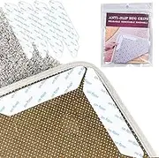 8 pcs - New Anti Curling Rug Gripper - Ideal Rug Pad to Keep Your Rug in Place & Corners Flat - Carpet Gripper with Renewable Gripper Tape - Reusable Rug Tape. Original Brand