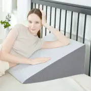 Bed Wedge Pillow, 8" 24" 24" Triangle Pillow Wedge, Cooling Memory Foam Top, ...