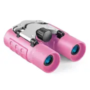 Catzon Binoculars 8x21 High Resolution Compact for 3-12 Years Kids Camping-Pink