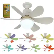40W 20 in LED Fan Lamp Outdoor Ceiling Fan Noiseless with Remote Control & Timer