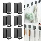 Kitchen Towel Hooks Easy Installation Rack Self-adhesive Wall Storage