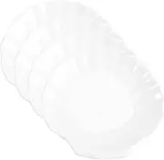 4pcs Shell Dish Western Plate Cake Tray Seafood Tray Appetizer Serving Tray Fruit Bowl Sauce Cups Kitchen Meal Prep Plate Creative Dessert Trays Side Dish Plates Food Plates Ocean (Color : White, Si (