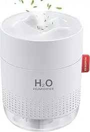 FoPcc 500ml Portable Humidifier, Mini Cool Mist Humidifier with Night Light, USB Personal Humidifier Auto Shut-Off, Ultra-Quiet, 2 Spray Modes, Suitable for Home Baby Bedroom Office Travel (White)