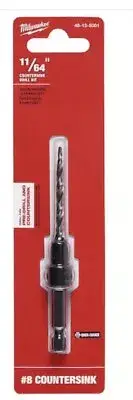 Milwaukee #8 Countersink w/ 11/64 in. High Speed Tapered Drill Bit, 48-13-5001