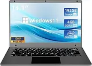 Exilapsire 14.1 inch Laptop Computer,Celeron Quad-Core Up to 2.2 GHz,4GB RAM and 256GB SSD,W11 Laptop Computers with FHD IPS,Slim and Lightweight Notebook,Work and Students laptops,Gray,WPS