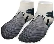 [QMNVBDS] Wood Jetty And Calm Lake Socks Ankle Length Socks Casual Short Socks for Women Men Low Cut Sports Socks Running Socks No Show Socks Ankle Socks Athletic Socks Workout Socks, Style, One Size