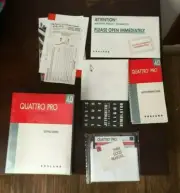 Borland Quattro Pro 4.0 Software with Reference Materials Floppy Disks 5.25"