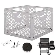 Smoker Mod Kit | Offset Smoker Modification Kit Stainless Steel Mod Kit - Smoker Accessories with Charcoal Basket Sealing Gasket Mod Tool for Grill