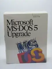 NEW Microsoft MS-DOS 5 Upgrade 3.5" Disks Floppy Big Box New SEALED NOS