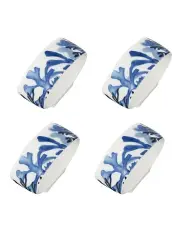 [Maxwell & Williams] Blue Coral Napkin Ring Gift Boxed Set of 4 in Blue
